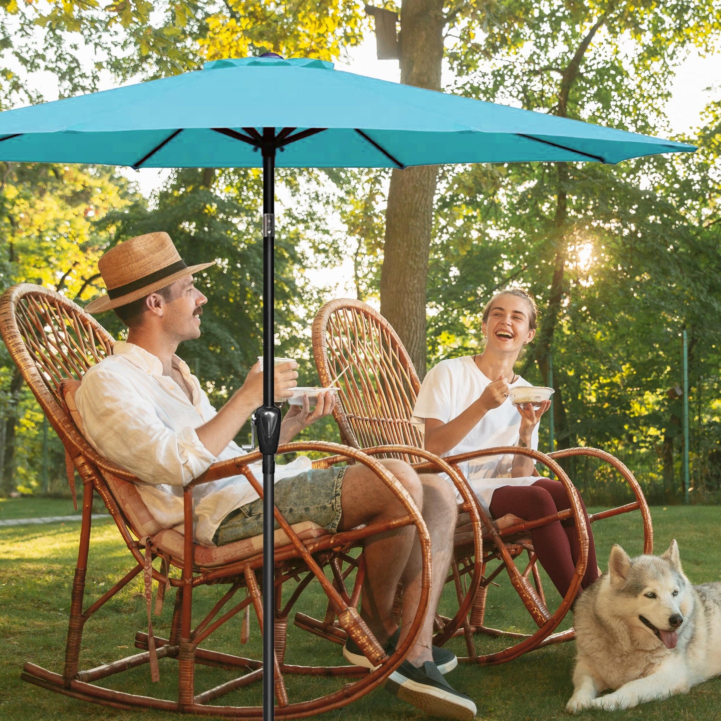 InfiniPower 9ft Patio Umbrella Replacement Canopy, Outdoor Replacement Canopy Only, Table Umbrellas Top Cover with 8 Ribs for Garden, Yard