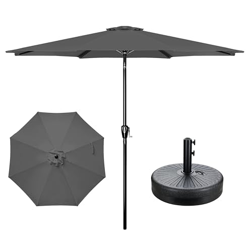 YSSOA Fillable Mobile Offset Patio Base Heavy Duty Market Cantilever Umbrella Stand Square