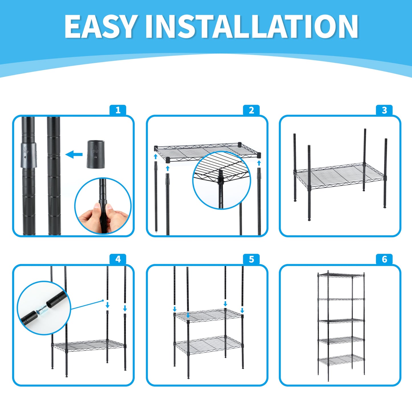 HealSmart Heavy Duty Storage Shelves