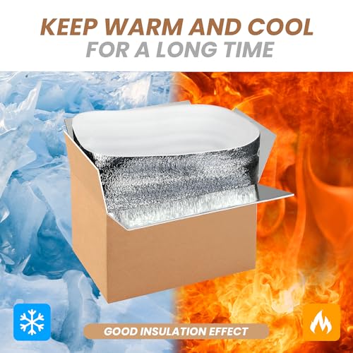 YSSOA Thermo Chill Double Insulated Carton with Foil Insulated Bag Liner, Small Mailing Box, Shipping Box for Mailing, Shipping, Packing, Moving,Box Inside Dimension