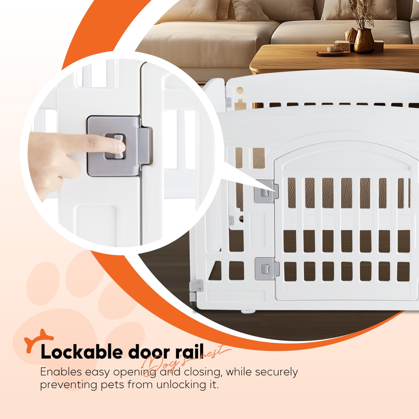 HealSmart Plastic/Metal Dog Playpen