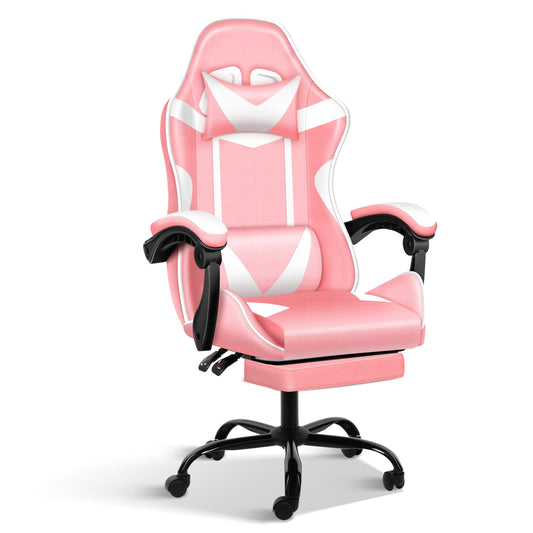 HealSmart Gaming Chair, Backrest and Seat Height Adjustable Swivel Recliner Racing Office Ergonomic Video Game Chair with Footrest