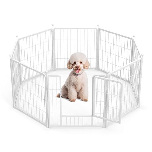 HealSmart Dog Playpen Indoor, Puppy Playpen Indoor for Yard, Camping, Heavy Duty Dog Pen for Puppies/Small Dogs