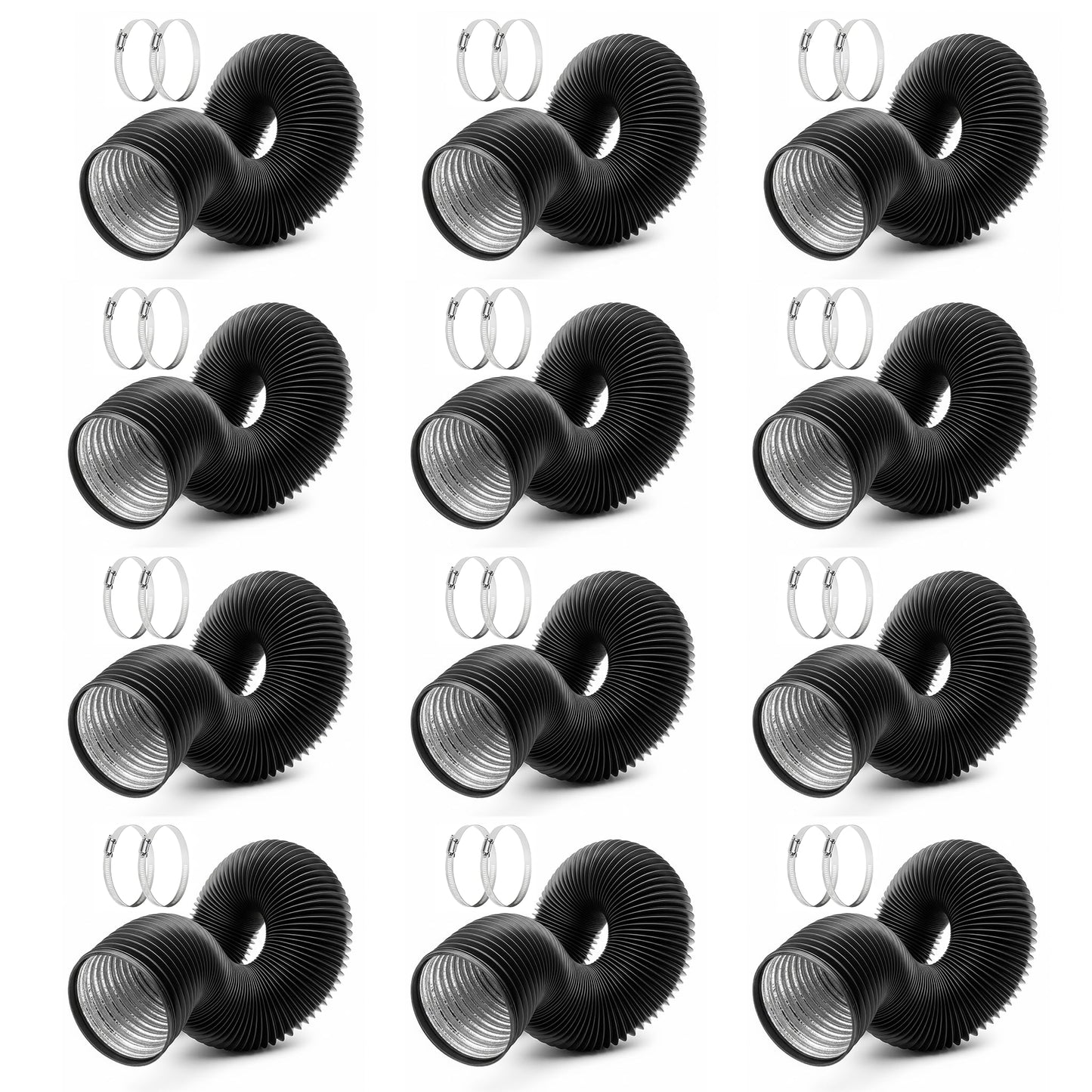 iPower Non-Insulated Flex Air Aluminum Ducting Dryer Vent Hose