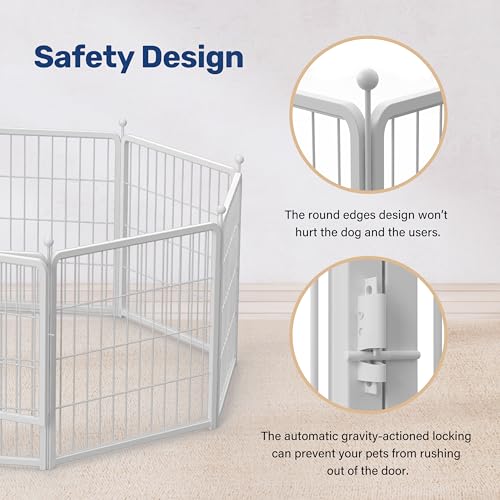 Simple Deluxe Dog Playpen, Heavy Duty Metal Pet Playpen Indoor Outdoor