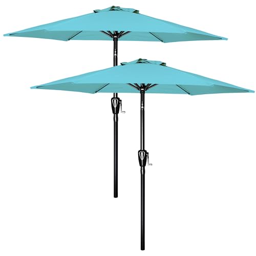 YSSOA Patio Umbrella Outdoor Table Market Yard Umbrella with 6 Sturdy Ribs