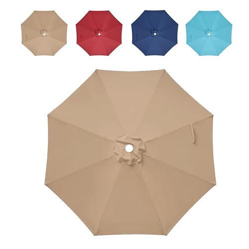 InfiniPower 9ft Patio Umbrella Replacement Canopy, Outdoor Replacement Canopy Only, Table Umbrellas Top Cover with 8 Ribs for Garden, Yard
