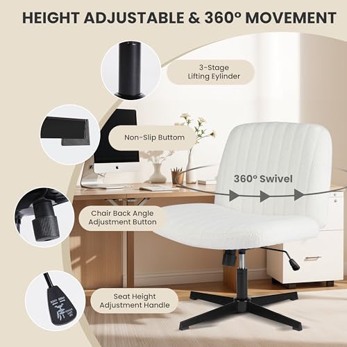 Simple Deluxe Vanity Chair with Back Criss Cross Chair with Back Home Office Desk Vanity Chairs