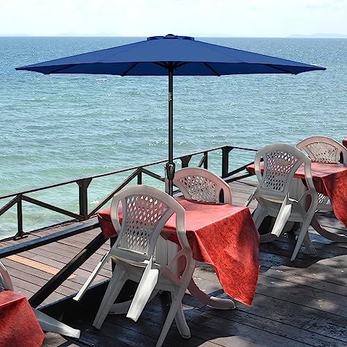 YSSOA Patio Umbrella Outdoor Table Market Yard Umbrella with 6 Sturdy Ribs