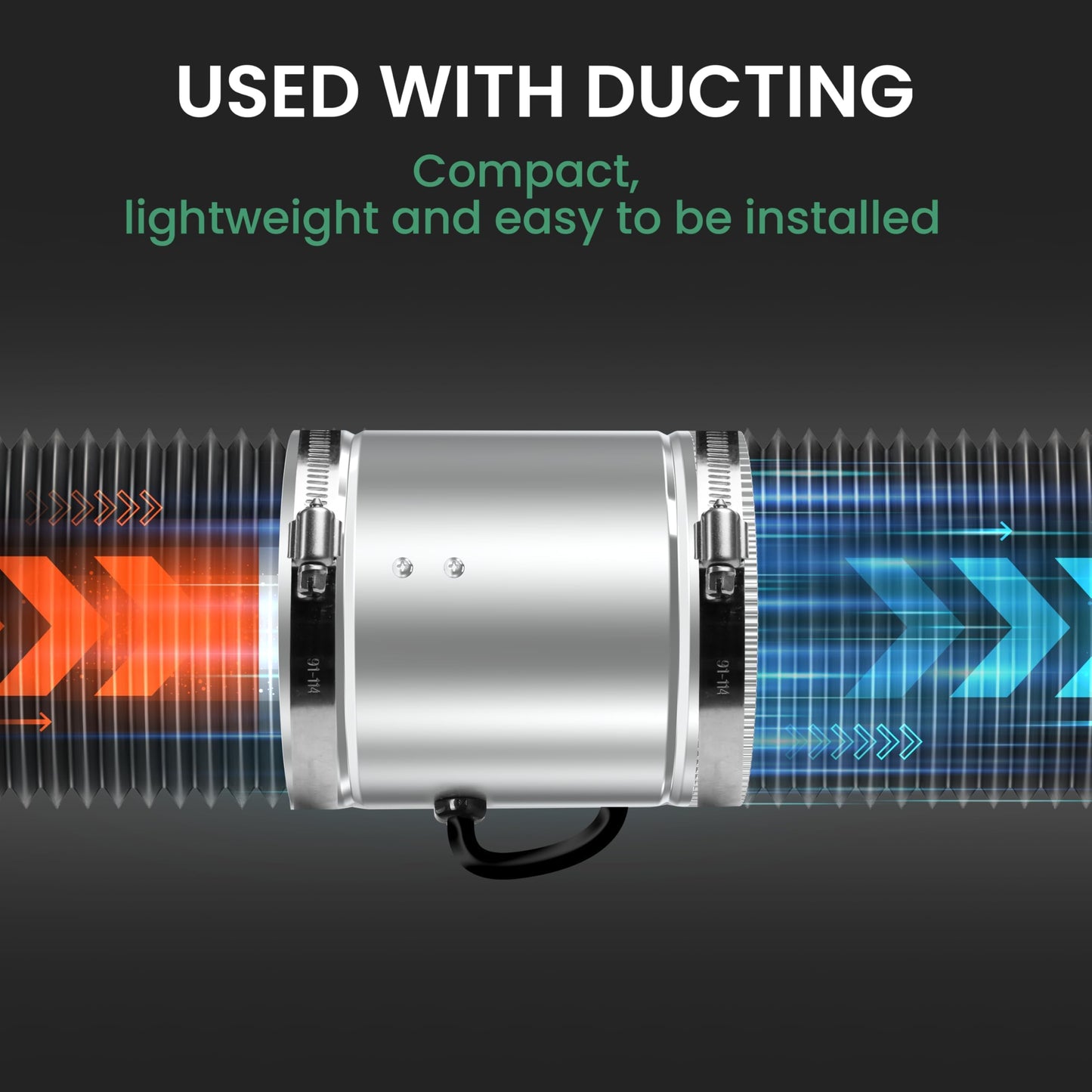 iPower Inline Booster Duct Fan