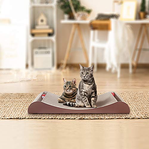 FluffyDream Cat Condo Scratcher Post Cardboard, Looking Well with Delicious Pizza Shape Cat Scratching House Bed Furniture Protector