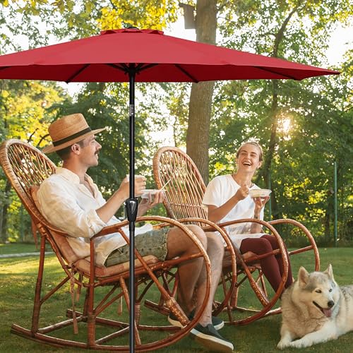 InfiniPower 9ft Patio Umbrella Replacement Canopy, Outdoor Replacement Canopy Only, Table Umbrellas Top Cover with 8 Ribs for Garden, Yard