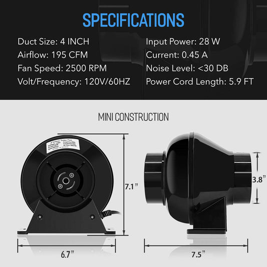 iPower Duct Exhaust Fan