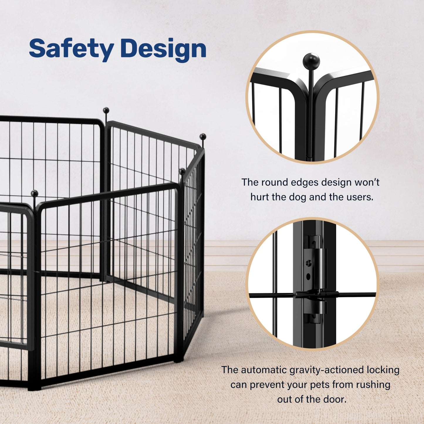Decorative Garden Fence with Gate and Panels Heavy Duty Metal Animal Barrier Fence