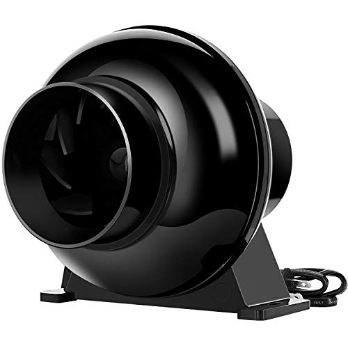 iPower Ventilation Inline Fan, 8 Feet Ducting, Variable Speed Controller, Temperature Humidity App Control via WiFi, Carbon Filter, HVAC for Grow Tent Ventilation